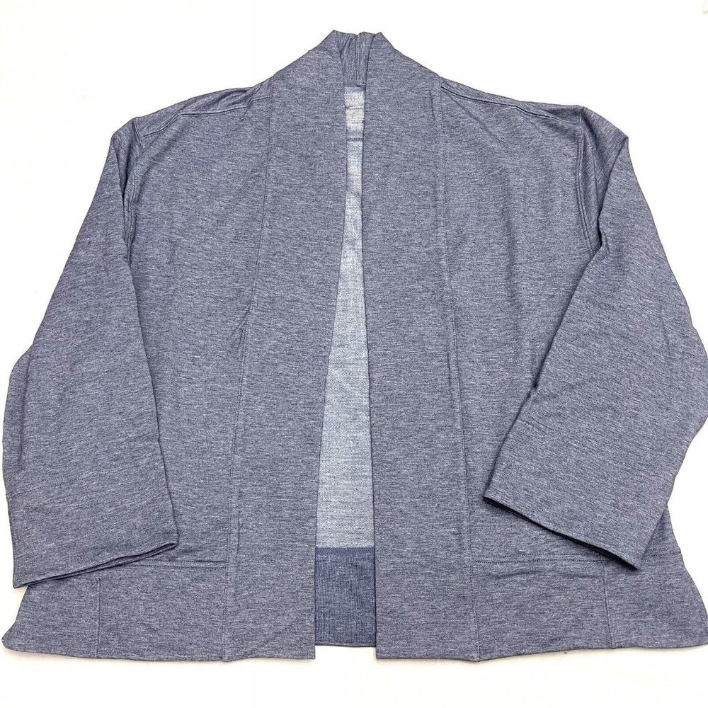 Ministry Of Supply Women’s Blue Fusion Terry Cardigan Size Medium NWT